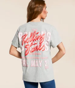 Goodie Two Sleeves The Rolling Stones Oversized Band T-Shirt Heather Grey Best