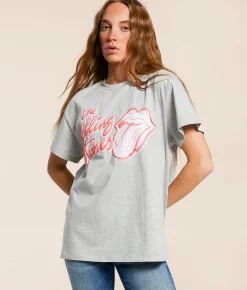 Goodie Two Sleeves The Rolling Stones Oversized Band T-Shirt Heather Grey Best