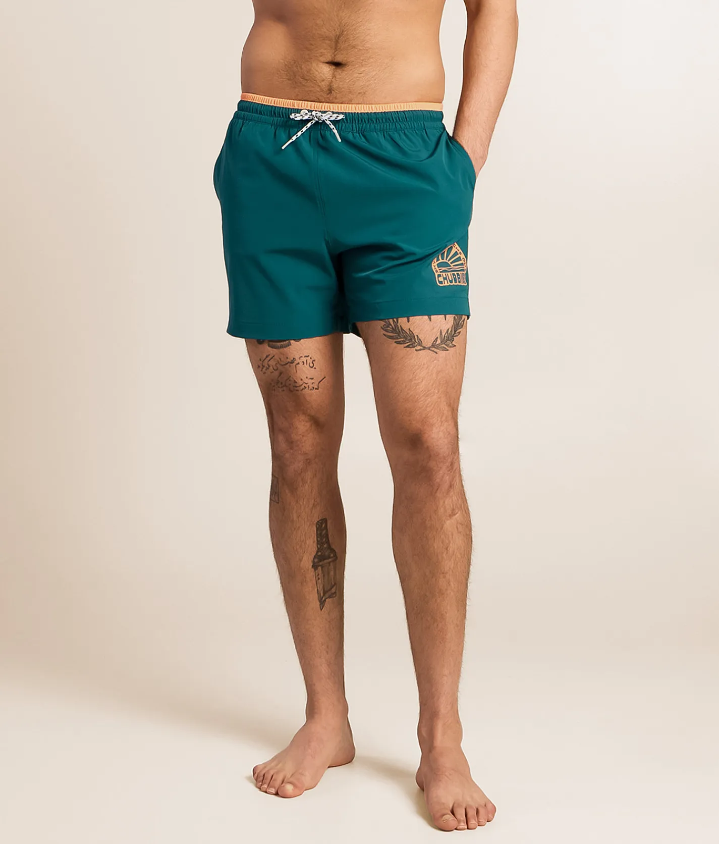 Chubbies The Rusty Cobalt Stretch Swim Trunks Dark Teal Clearance
