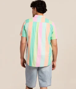 Chubbies The Seamfoam Layer Shirt Bright Green