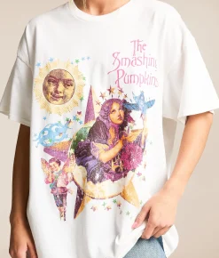 Tops | Merch Traffic The Smashing Pumpkins Oversized Band T-Shirt White