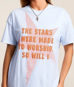 Modish Rebel The Stars Were Made To Worship T-Shirt Blue Online