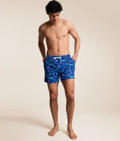 Swimwear | Chubbies The Swamp & Circumstances Stretch Swim Trunks Bright Blue