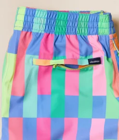 Chubbies The Technicolor Stitches Stretch Swim Trunks Medium Blue New