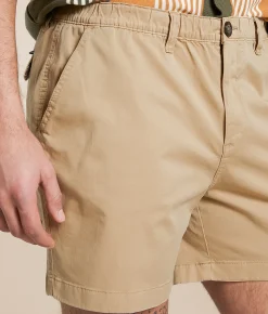 Bottoms|Shorts | Chubbies The Travertines Twill Stretch Short Medium Khaki Solid