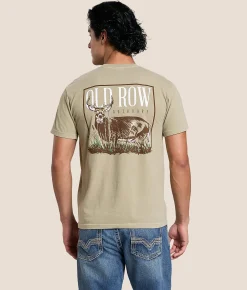 Tops|Graphic T-Shirts | Old Row The Trophy Buck T-Shirt Khaki