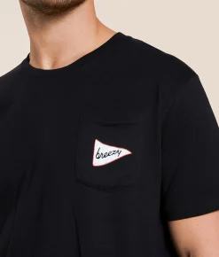 Graphic T-Shirts | Breezy Golf The USA T-Shirt Pirate Black