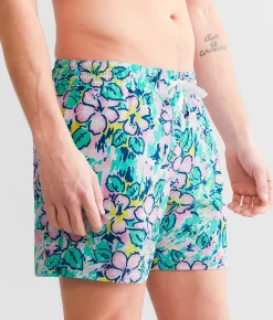 Chubbies The Vacation Blooms Stretch Swim Trunks Light Pastel Mint Clearance