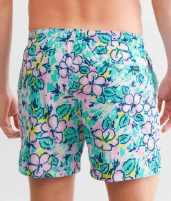Chubbies The Vacation Blooms Stretch Swim Trunks Light Pastel Mint Clearance