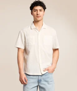 Brixton The Vintage Jacquard Shirt Seafoam Jacquard Check New