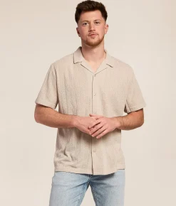 Tops | 7Diamonds Thierry Camp Shirt Light Taupe