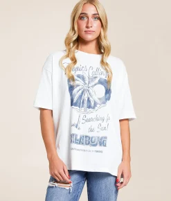 Billabong This Sunny Time Oversized T-Shirt Salt Crystal Clearance