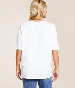 Billabong This Sunny Time Oversized T-Shirt Salt Crystal Clearance