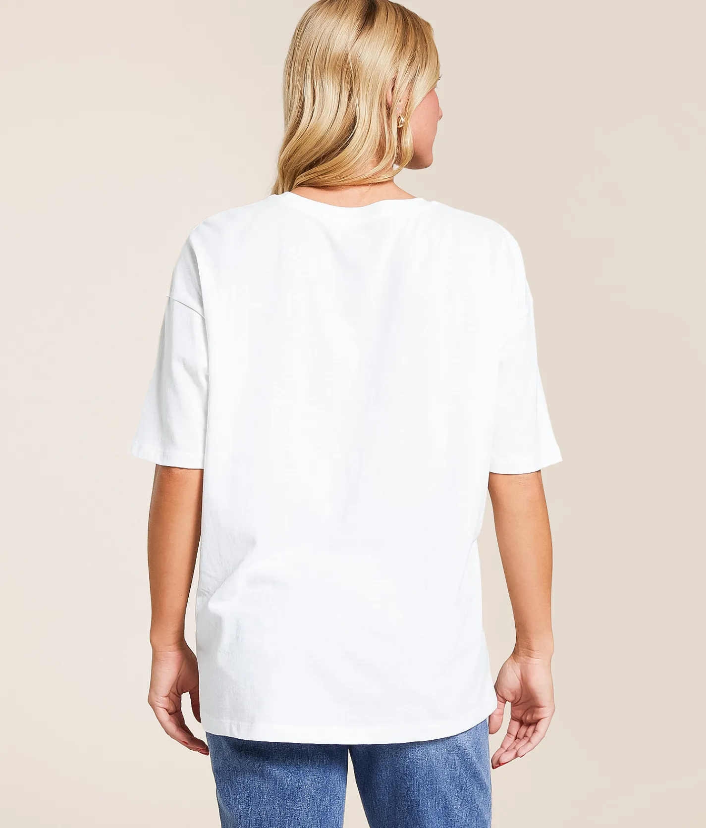 Billabong This Sunny Time Oversized T-Shirt Salt Crystal Clearance