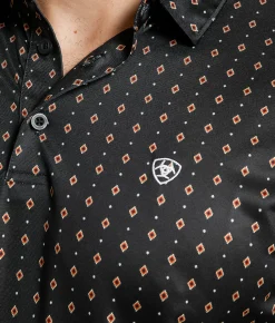 Ariat Thorin Fitted ClimateTEK Polo Black Sale