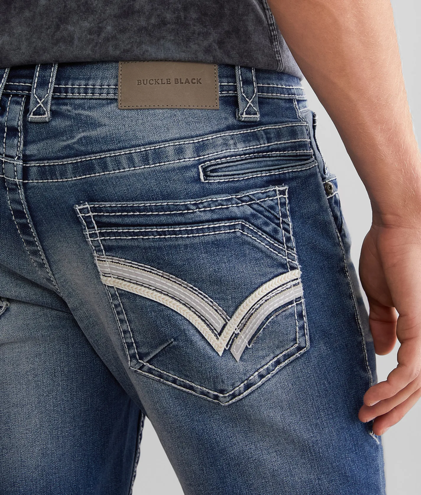 Buckle Black Three Boot Stretch Jean Marigold