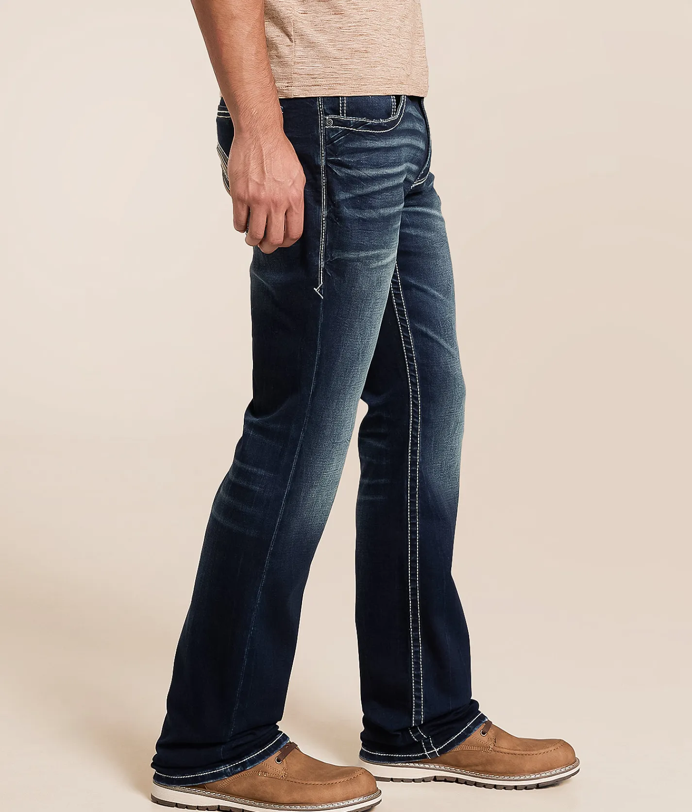 Buckle Black Three Boot Stretch Jean Flagstone New