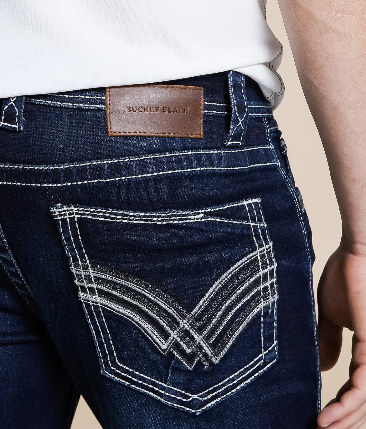 Buckle Black Three Boot Stretch Jean Sandpoint Discount
