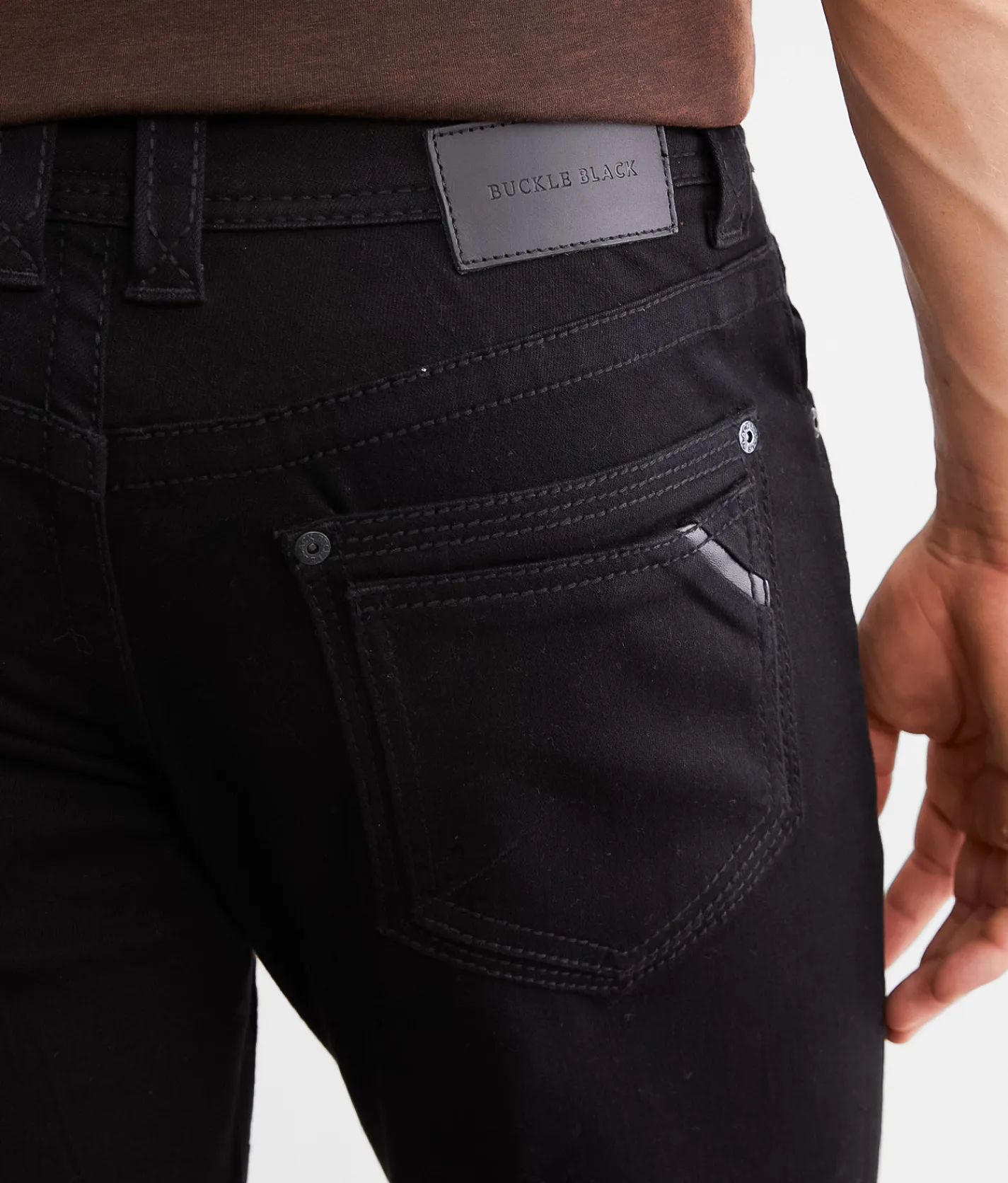 Buckle Black Three Boot Stretch Jean Shire River Online
