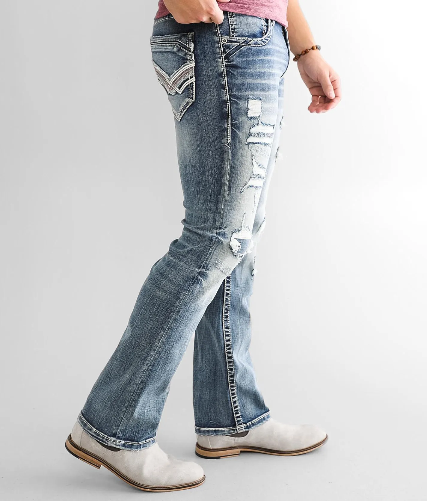 Buckle Black Three Boot Stretch Jean Mount Etna