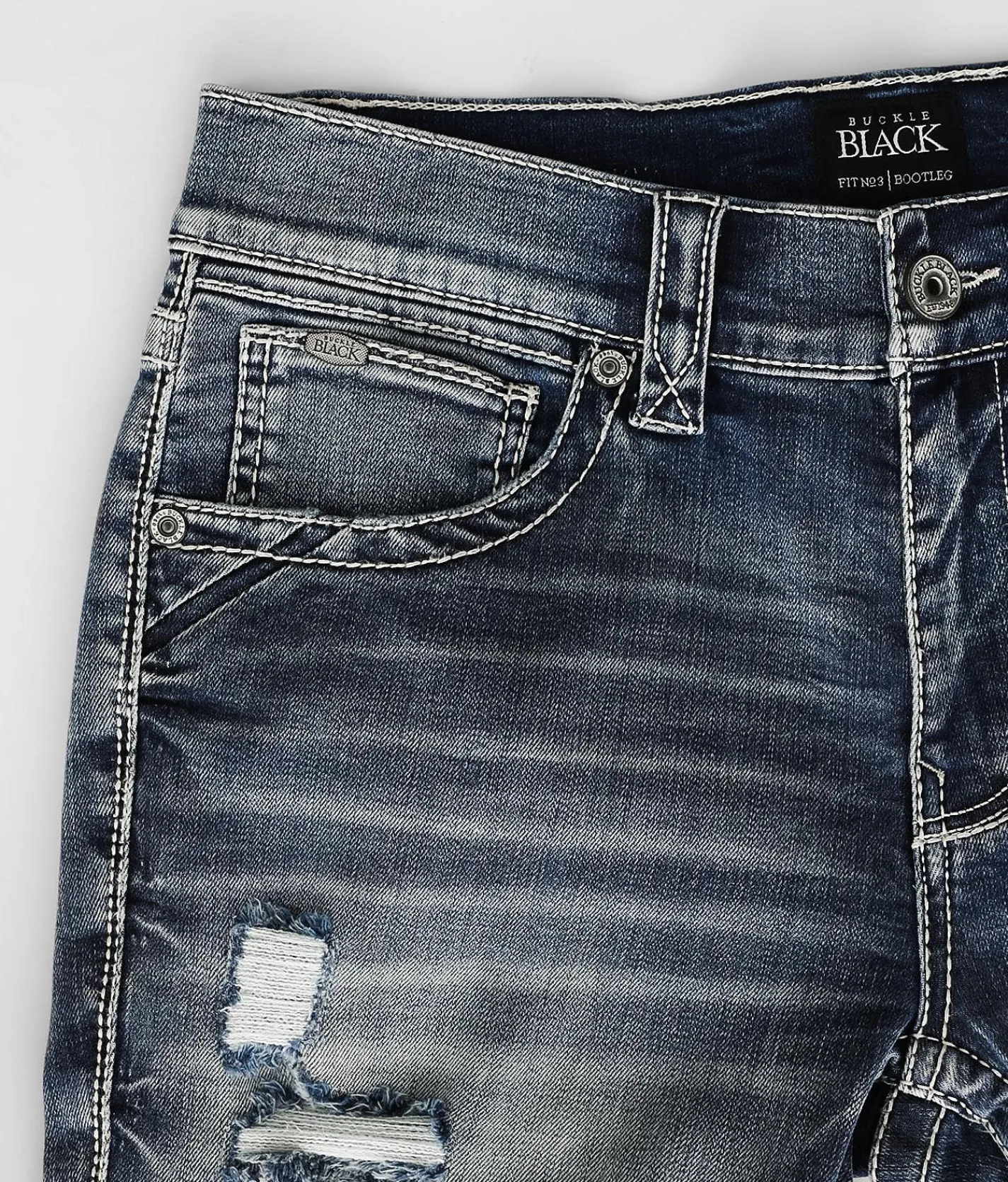 Buckle Black Three Boot Stretch Jean Mount Etna