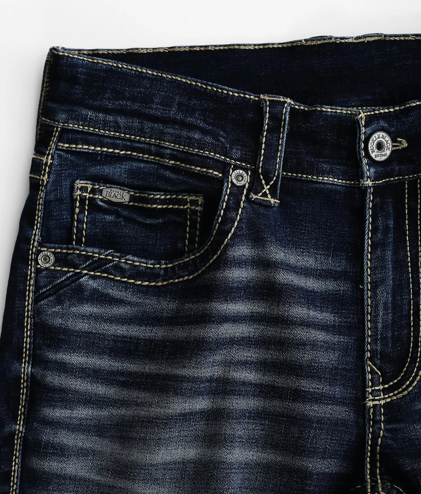 Buckle Black Three Boot Stretch Jean Tunnels Beach Clearance