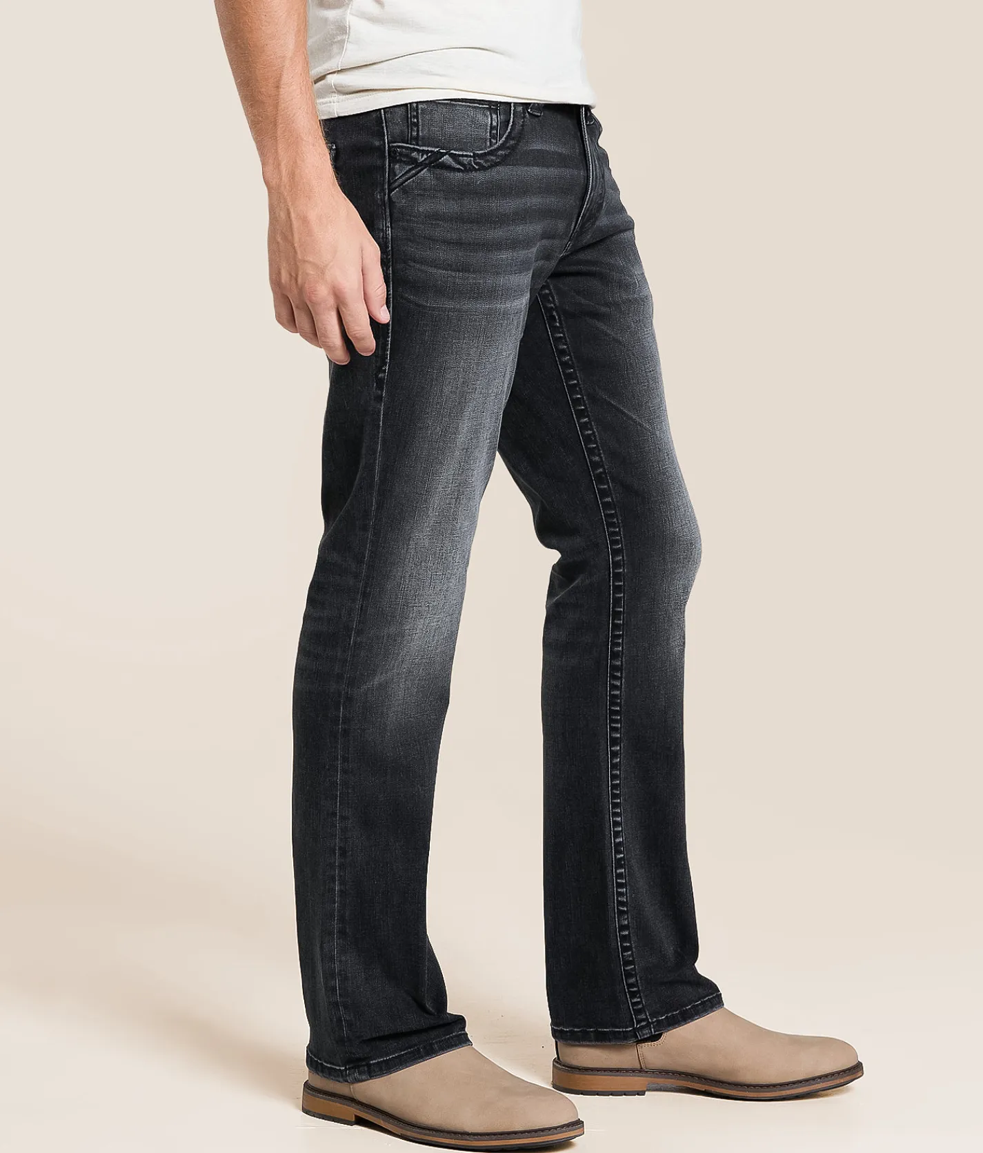 Buckle Black Three Boot Stretch Jean Ballantine Hot