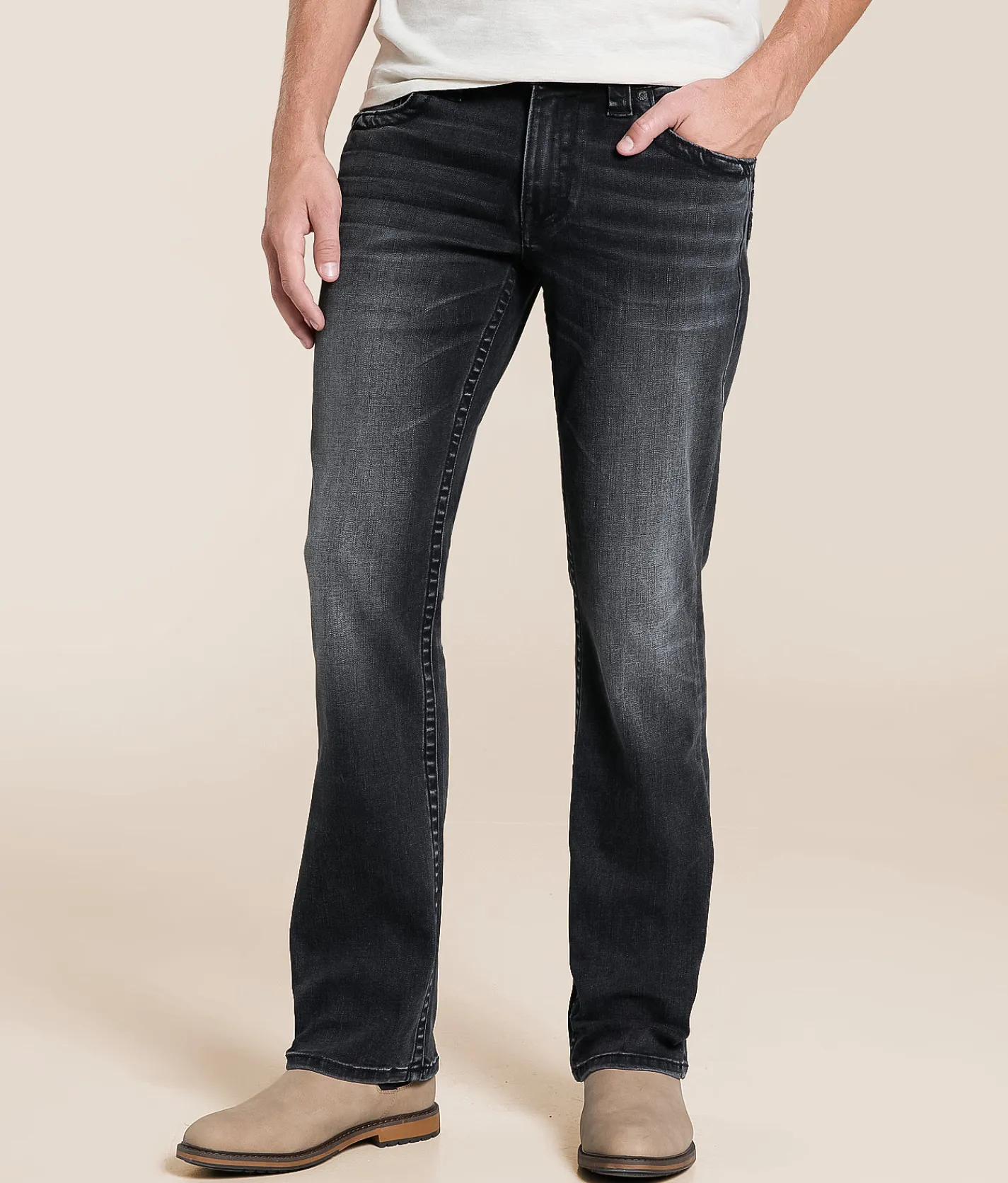 Buckle Black Three Boot Stretch Jean Ballantine Hot