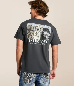 Fieldstone Three Labradors T-Shirt Pepper Discount