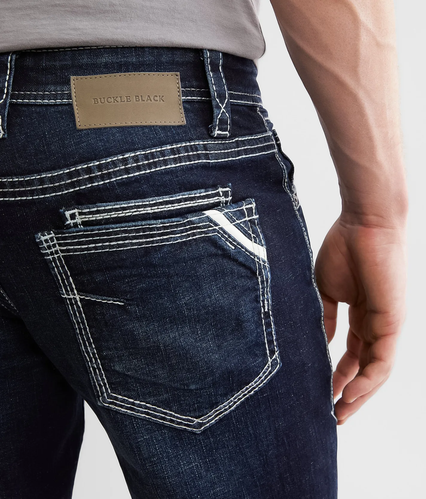 Buckle Black Three Straight Stretch Jean Meadow Outlet
