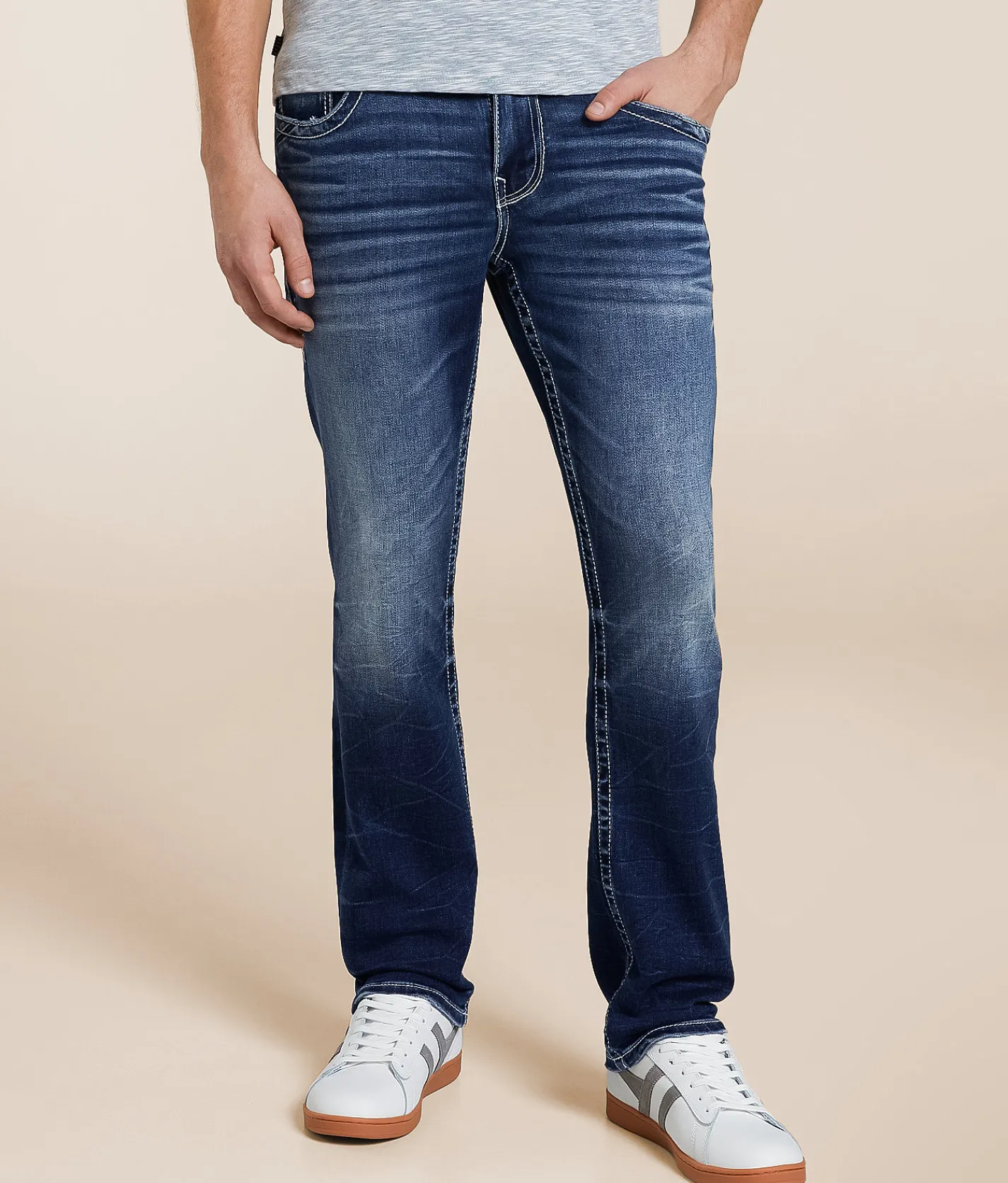 Buckle Black Three Straight Stretch Jean Goyder Outlet