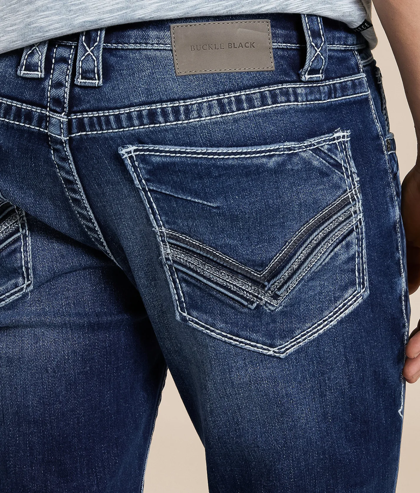 Buckle Black Three Straight Stretch Jean Goyder Outlet