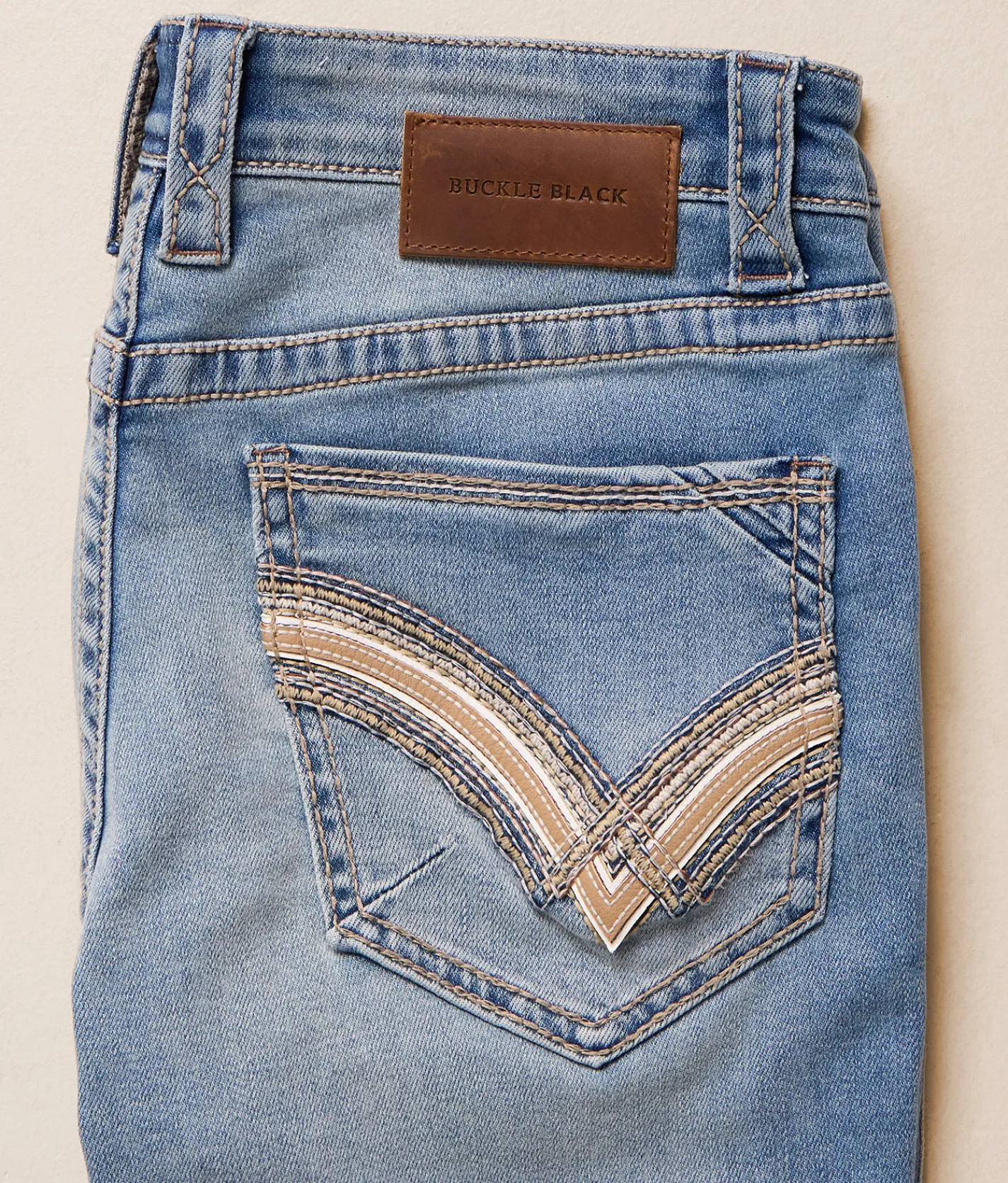 Buckle Black Three Straight Stretch Jean Barnett Clearance