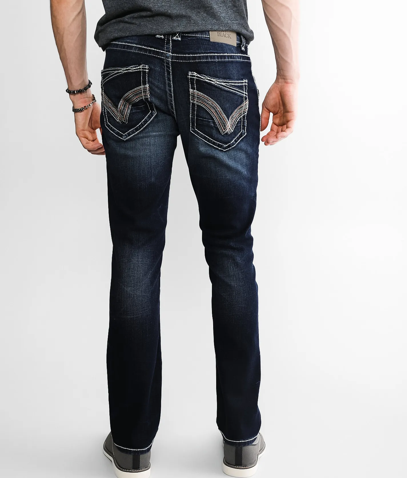 Buckle Black Three Straight Stretch Jean Beele Street Hot