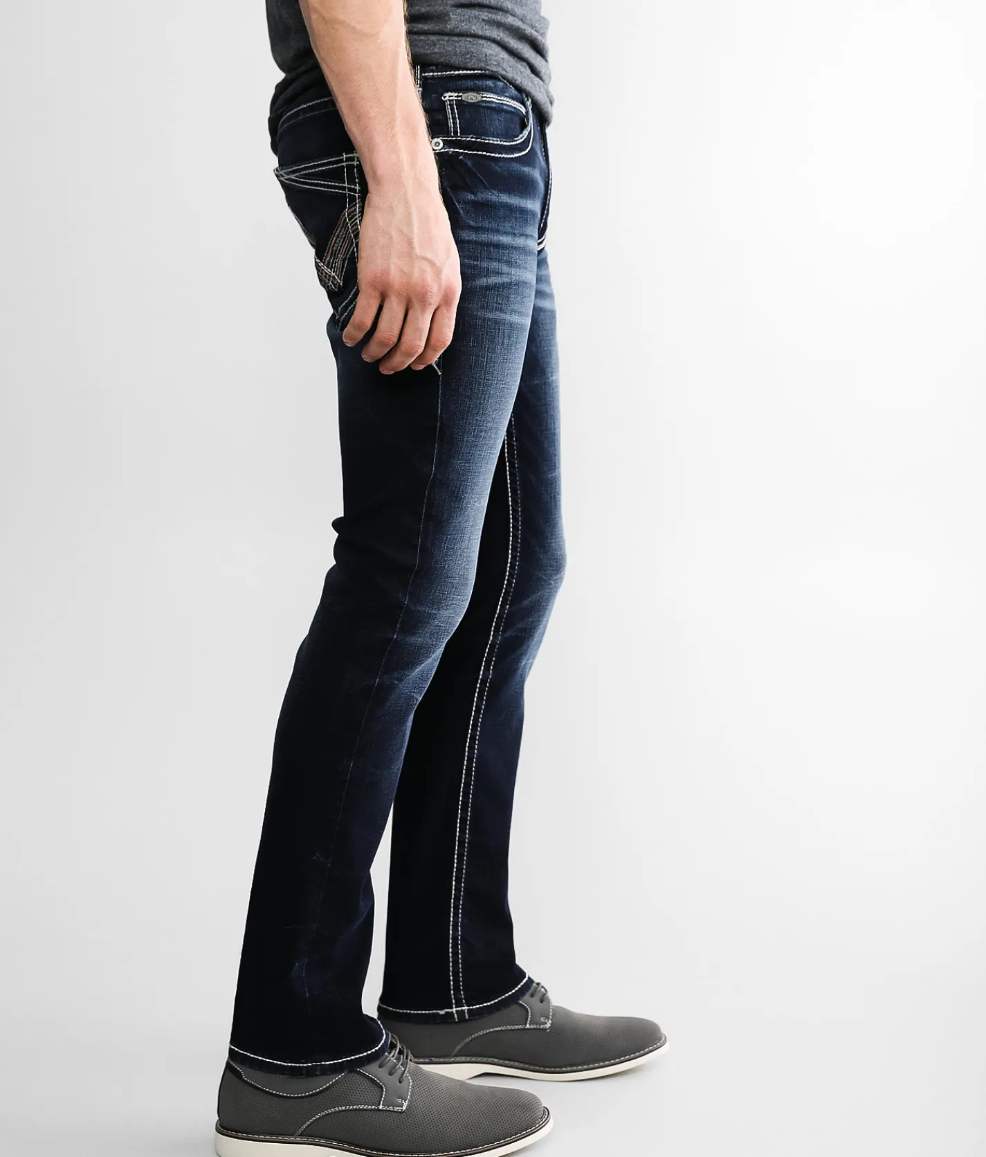 Buckle Black Three Straight Stretch Jean Beele Street Hot