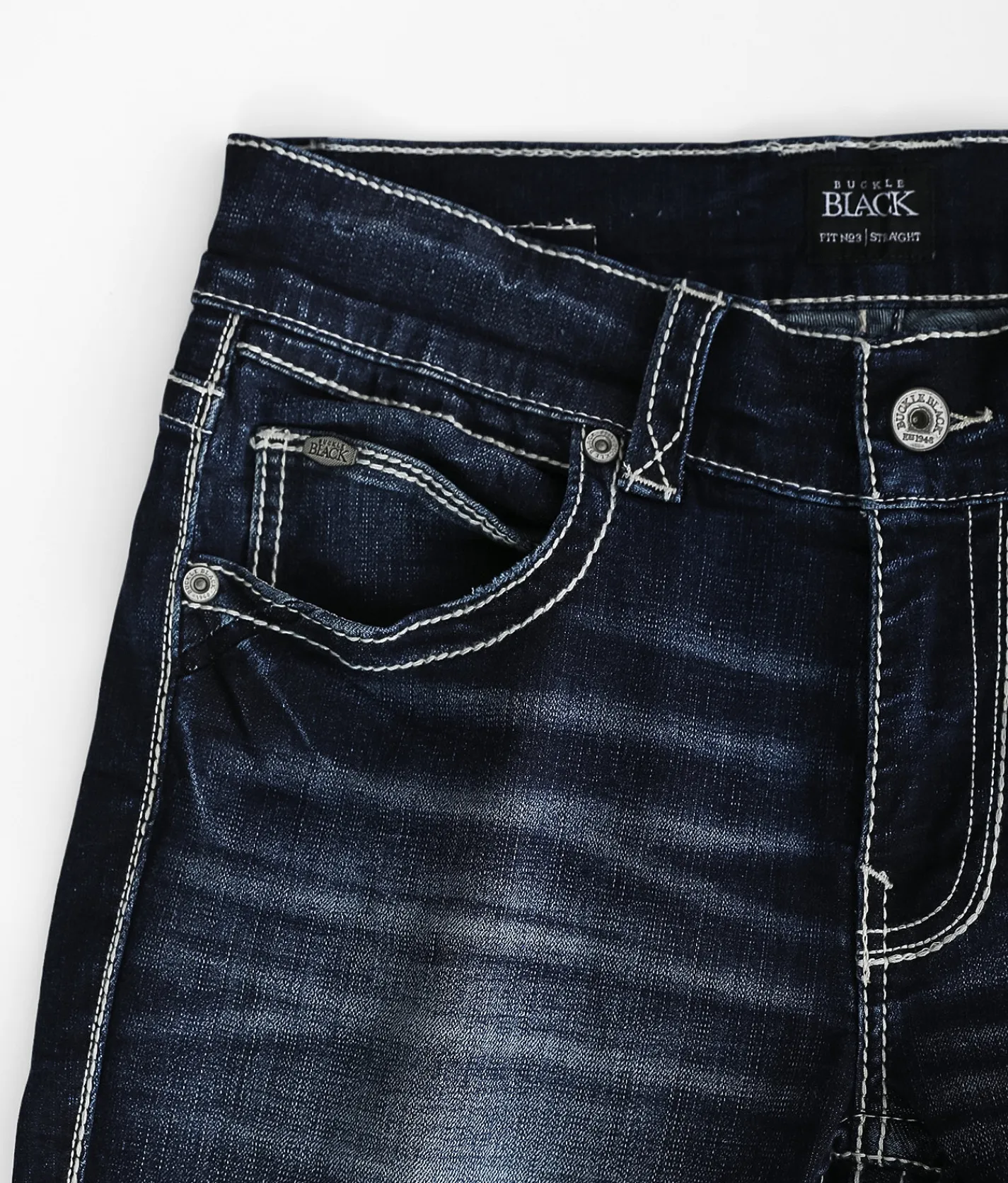 Buckle Black Three Straight Stretch Jean Beele Street Hot
