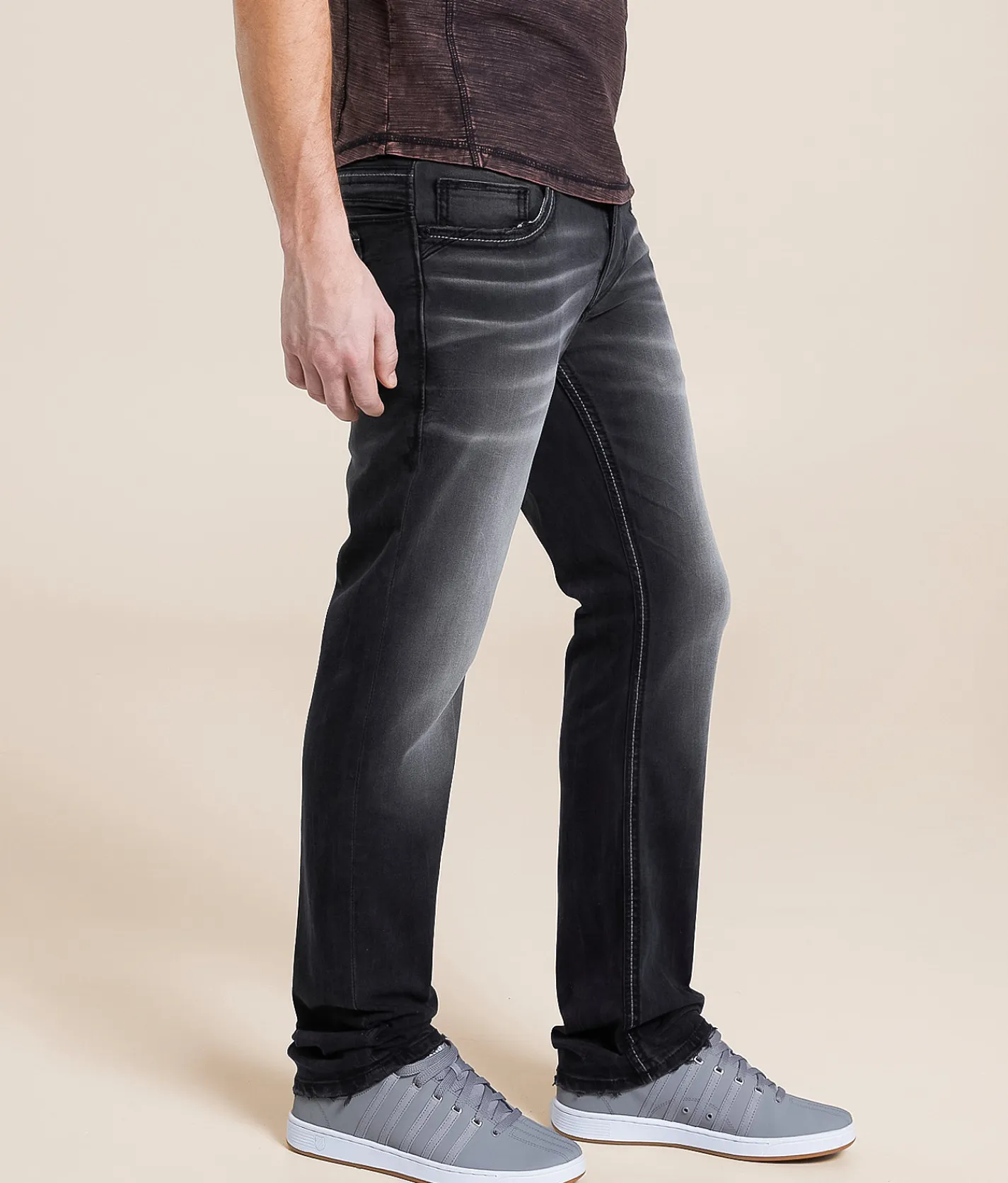 Buckle Black Three Straight Stretch Jean Allyn