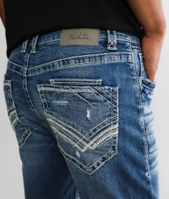 Buckle Black Three Straight Stretch Jean Chichen Itza Discount
