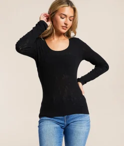 Tops | Z Supply Tibi Floral Mesh Sweater Crystal