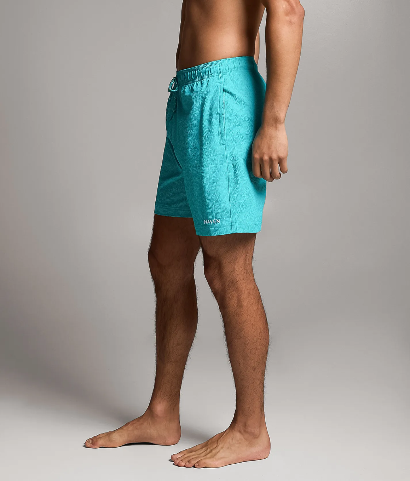 Maven Co-op Tidal Seersucker Swim Trunks Hot Red