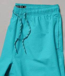 Maven Co-op Tidal Seersucker Swim Trunks Hot Red