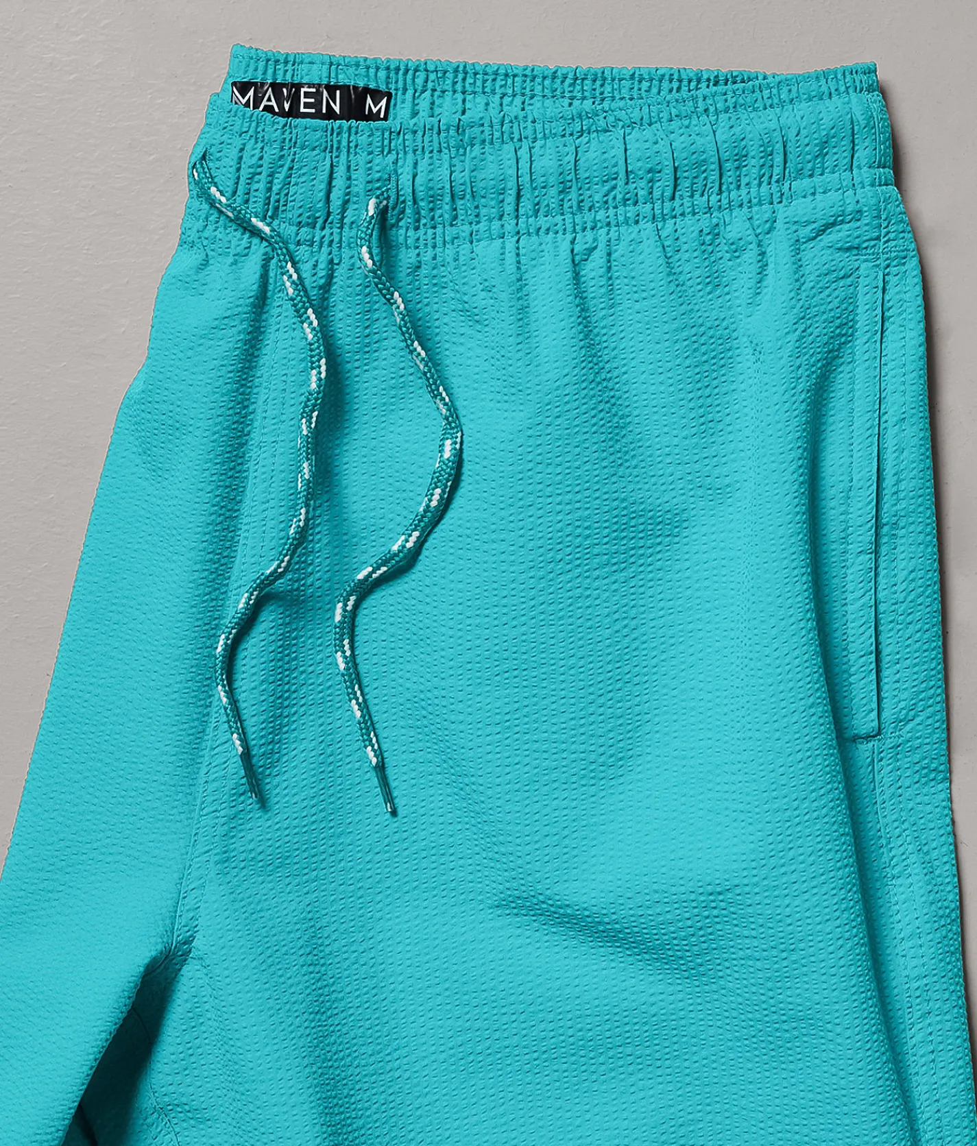 Maven Co-op Tidal Seersucker Swim Trunks Hot Red