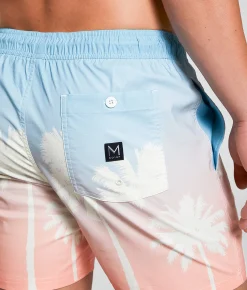 Maven Co-op Tidal Stretch Swim Trunks Peach Blue Online