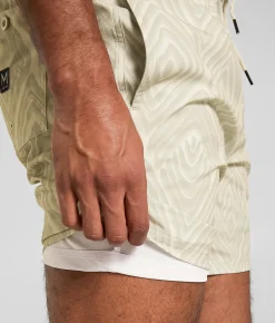 Bottoms|Swimwear | Maven Co-op Tidal Stretch Swim Trunks Cream