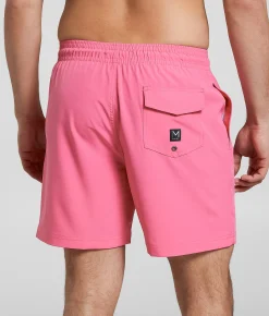 Maven Co-op Tidal Stretch Swim Trunks Diva Pink Multi New