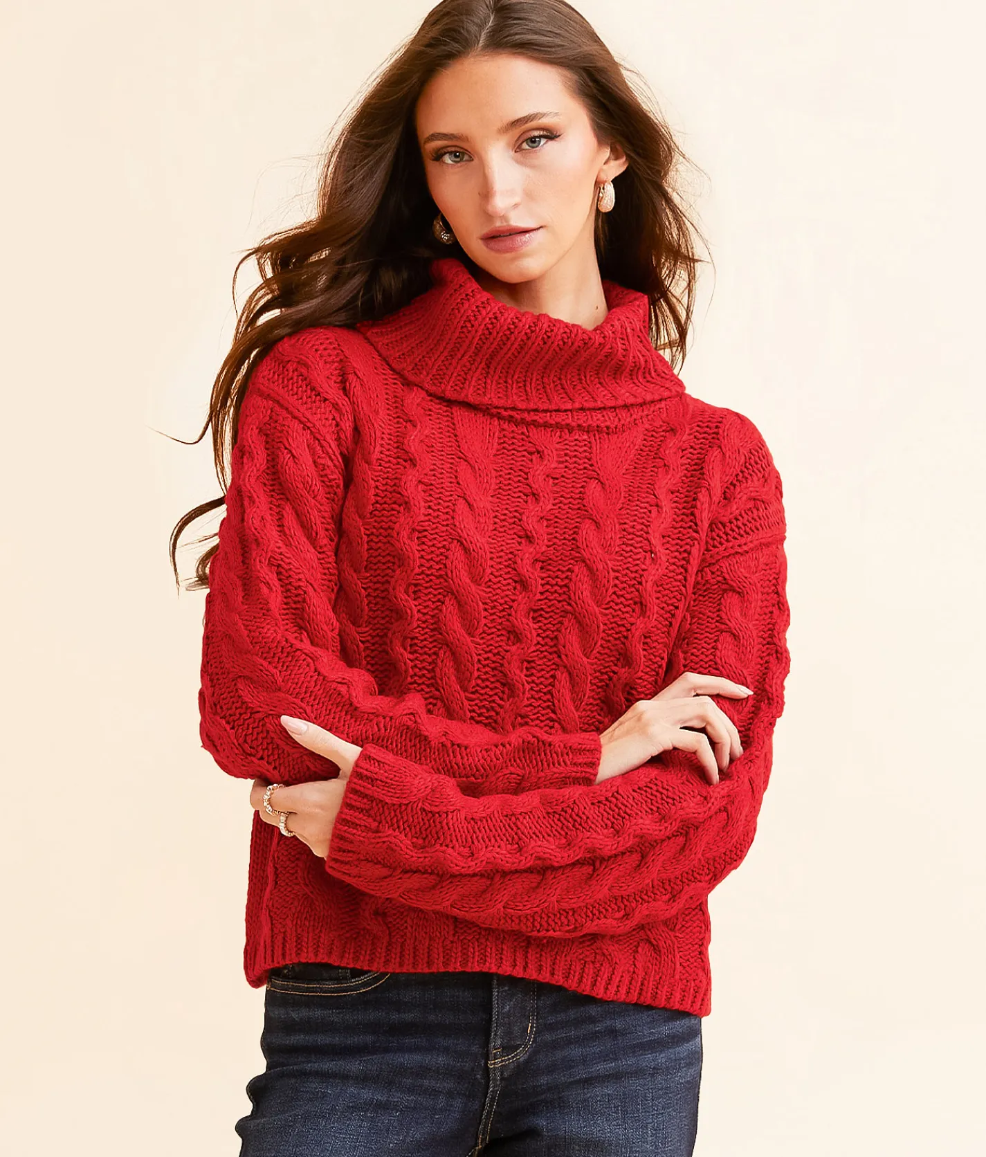 Z Supply Tied To You Sweater Haute Red Hot