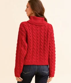 Z Supply Tied To You Sweater Haute Red Hot
