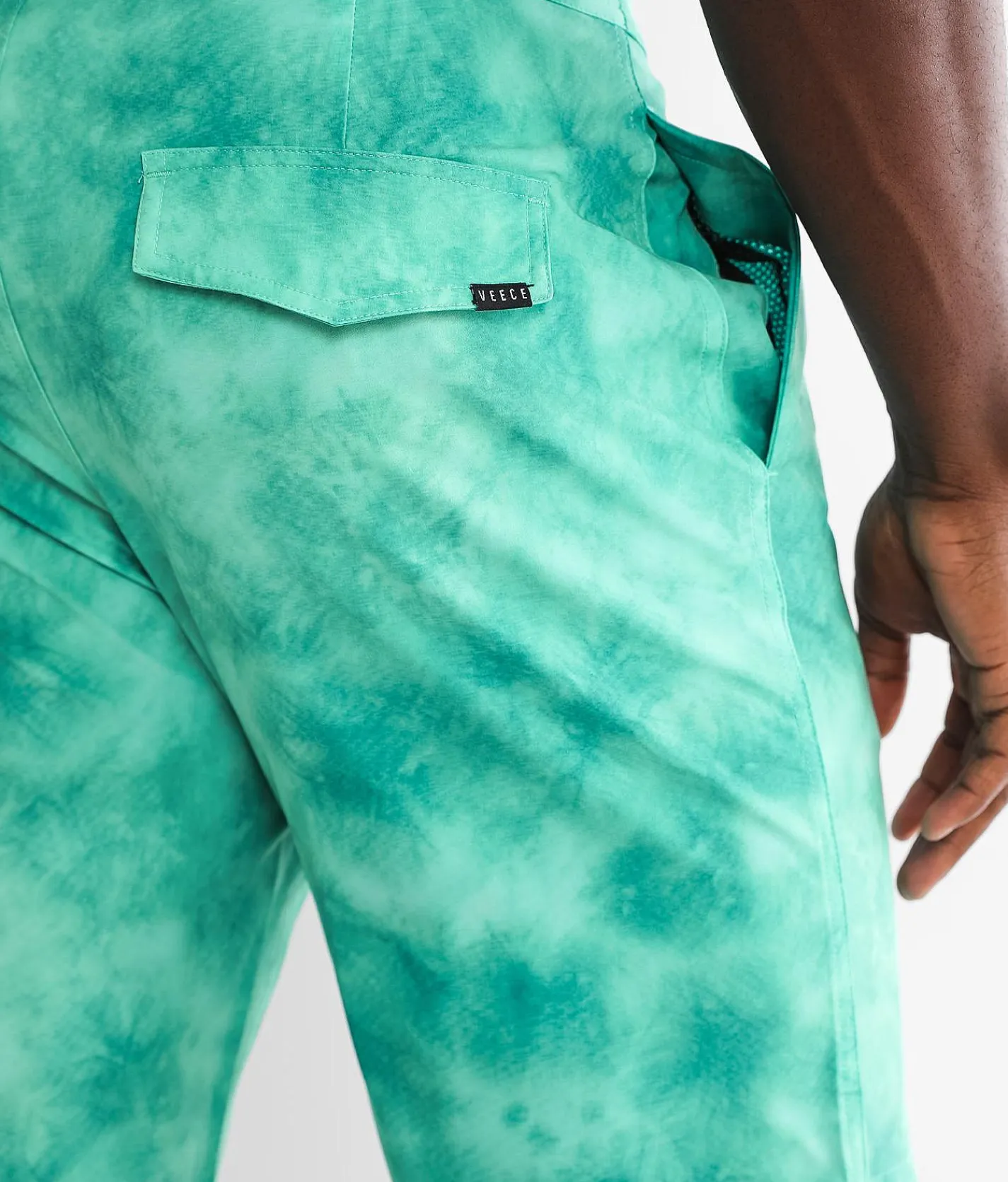 Bottoms|Swimwear | Veece Tie-Dye Stretch Boardshort Green