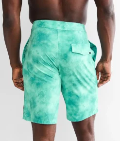 Bottoms|Swimwear | Veece Tie-Dye Stretch Boardshort Green