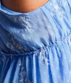 Dresses | Trixxi Tiered Floral Mini Dress Blue